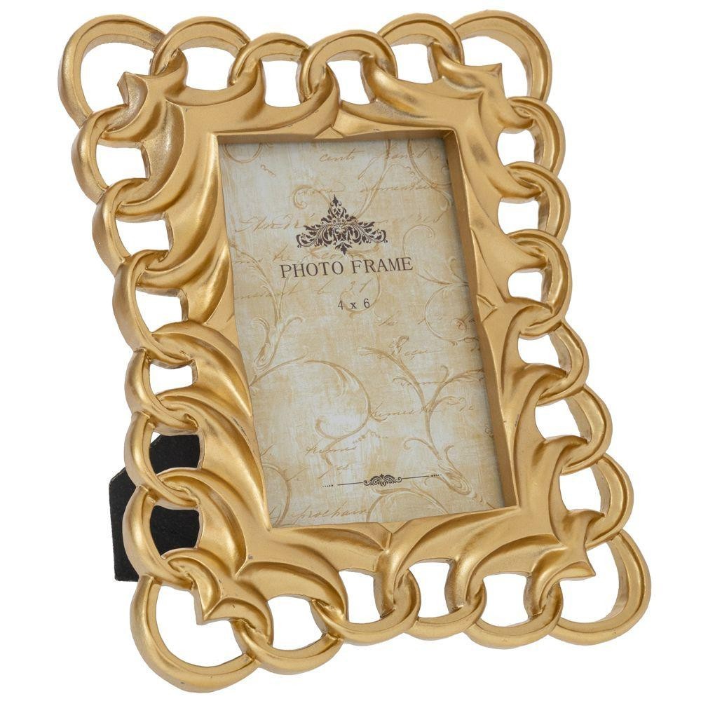 PORTAFOTO DECORATO ORO 19.5X2X25CM.